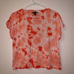 Forever 21 tie dye crop tee